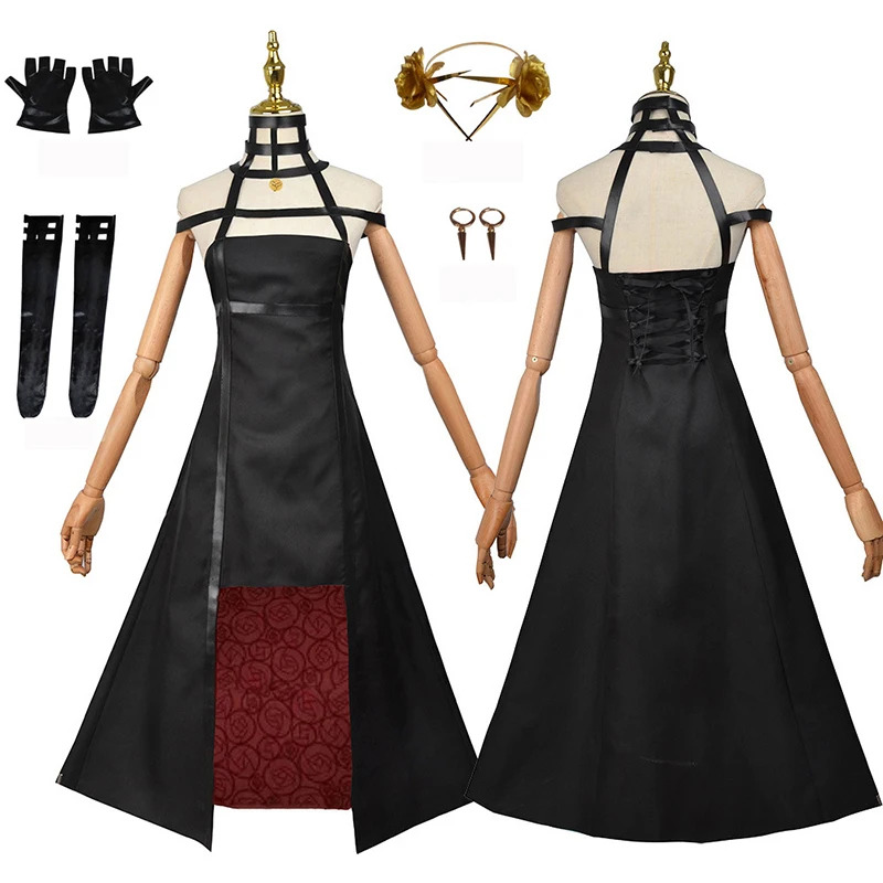 Spy Family Outfit - อะนิเมะสไปเอ็กซ์แฟมิลี่คอสเพลย์เครื่องแต่งกายยอร์เซ็กซี่ชุดโลอิด ฟอร์เกอร์สีเขียวอ่อนชุดอันย่า คาวาอิชุดปาร์ตี้คาร์นิวัลวิกผม COSa;k6;8',