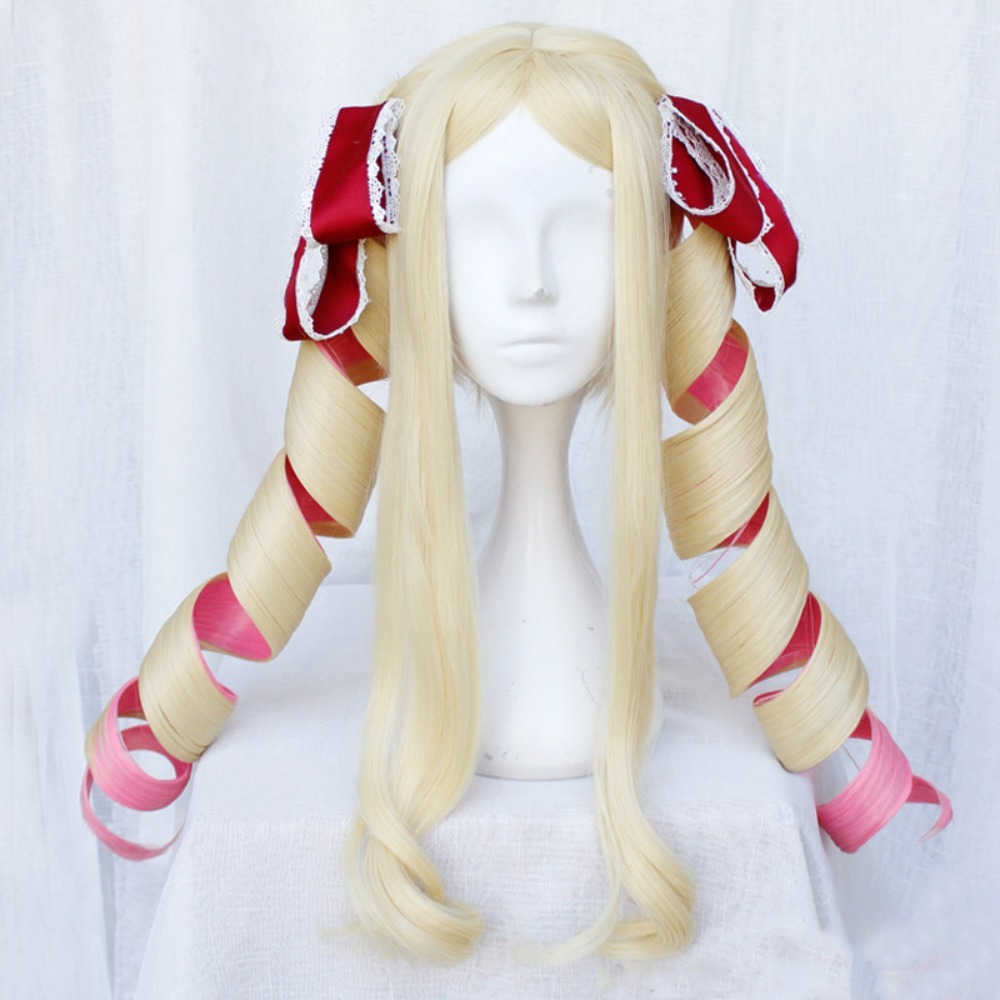 Re Zero Rem Wig - รีซีโร่ บีทริซคอสเพลย์วิกผมพร้อมเครื่องประดับผมสีชมพู