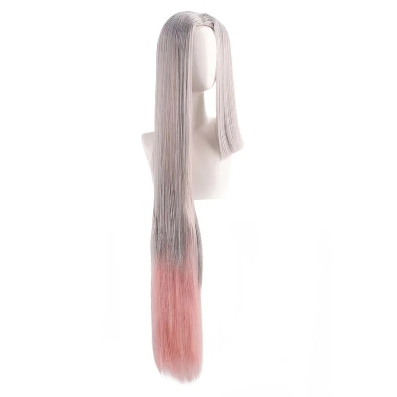 Cosplay Anime White Hair - วิกผมคอสเพลย์ Le Cool Party สีเงินขาวเทาชมพูไล่เฉดสี ผมตรงยาว
