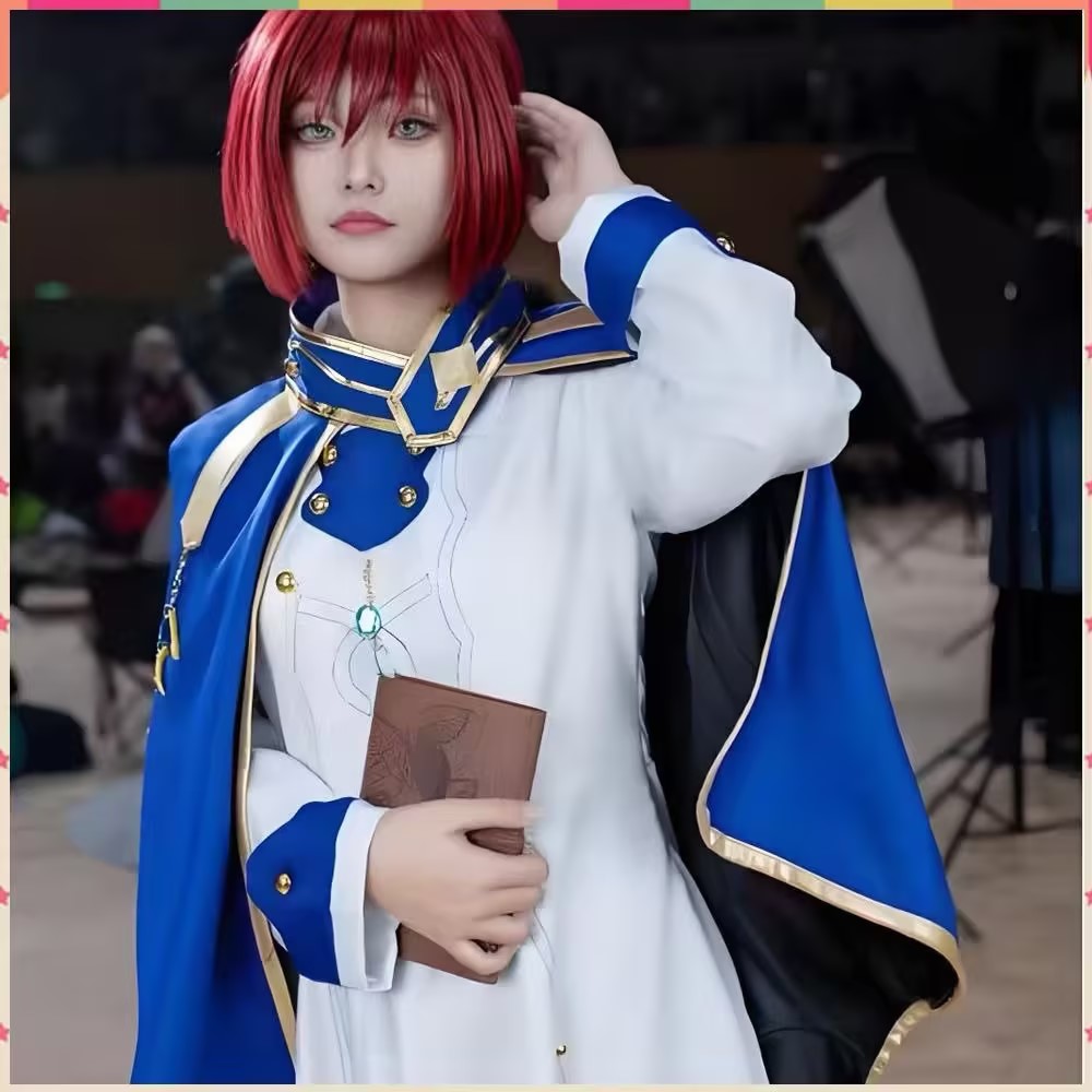 Cosplay Anime White Hair - ชุดคอสเพลย์ชิรายูกิ อนิเมะ สโนว์ไวท์ ผมแดง ชุดเล่นบทบาทสมมติ ชุดงานฮาโลวีน