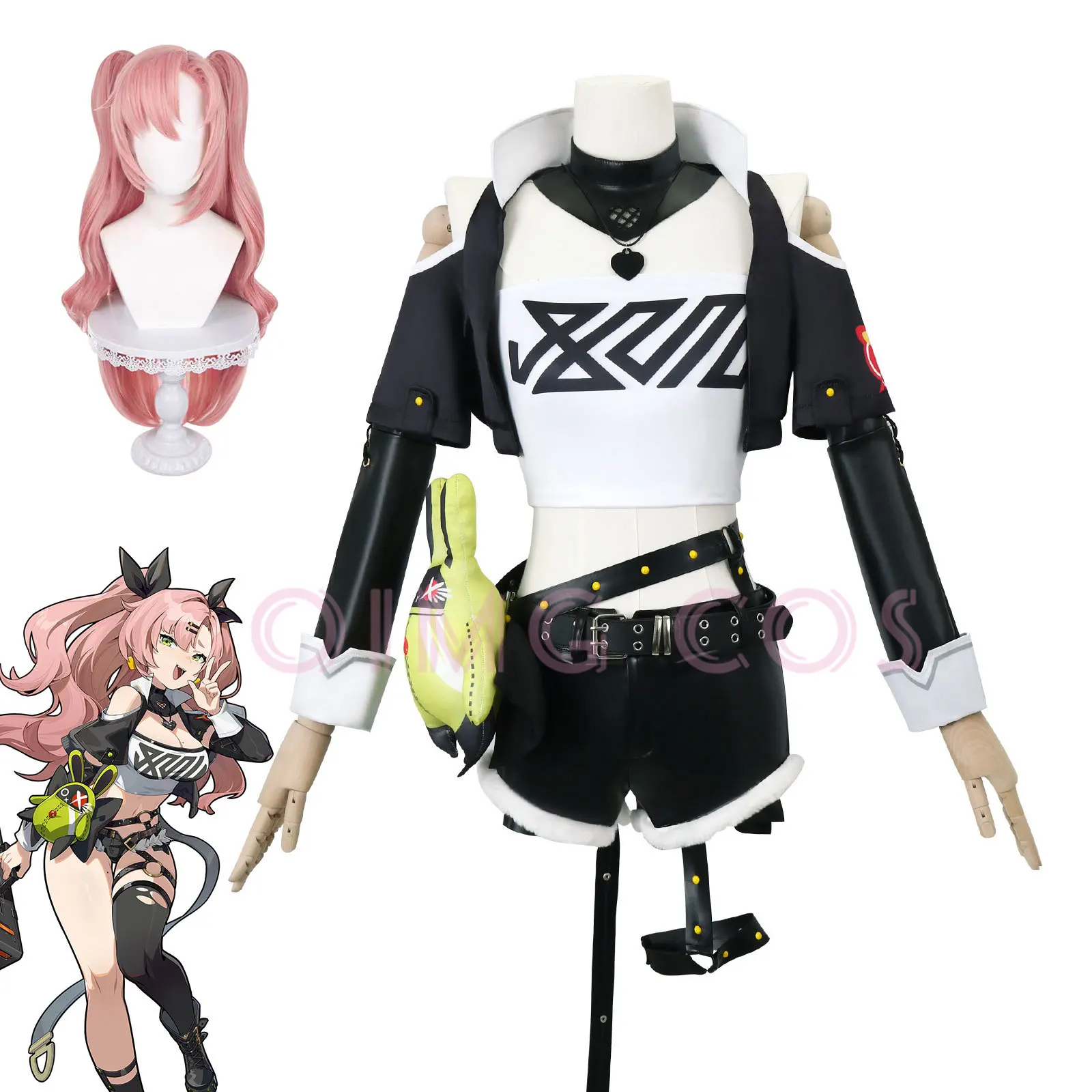 Anime Cosplay Party - นิโคล เดมาลา เซนเลส โซน ซีโร่คอสเพลย์เครื่องแต่งกายวิกผมอะนิเมะฮาโลวีนเครื่องแต่งกายปาร์ตี้มาสเคอเรดผู้หญิงเกม