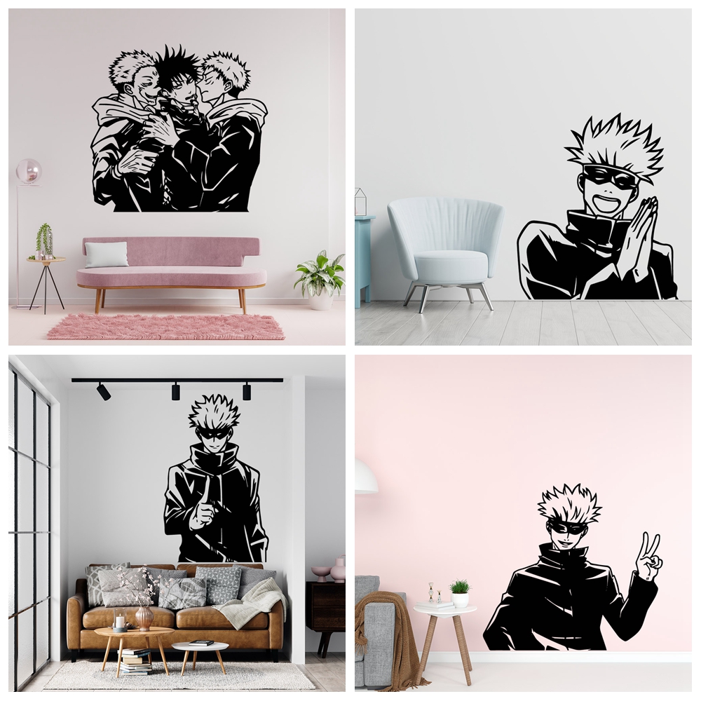 Anime Cosplay Wallpaper - สติกเกอร์ติดผนังลายการ์ตูนแบบถอดออกได้ DIY วอลเปเปอร์สำหรับตกแต่งห้องเด็ก - อุปกรณ์ตกแต่งผนังสุดสนุก