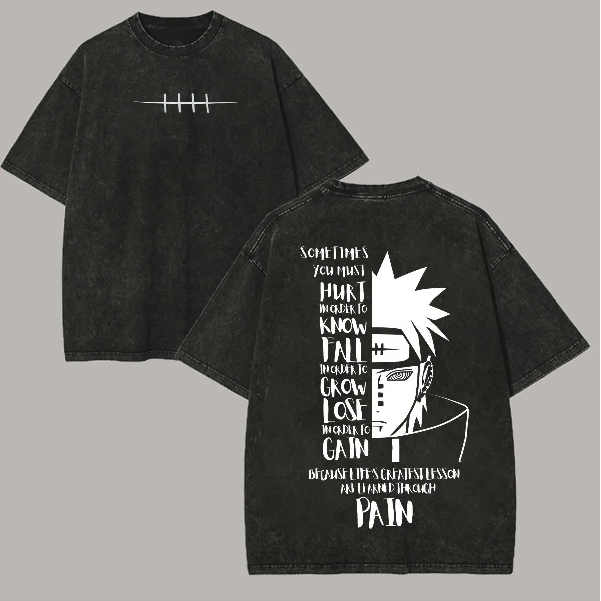 Anime Cosplay Quotes - เสื้อยืดลาย Naruto Pain พร้อมคำพูดของ Nagato สไตล์วินเทจ