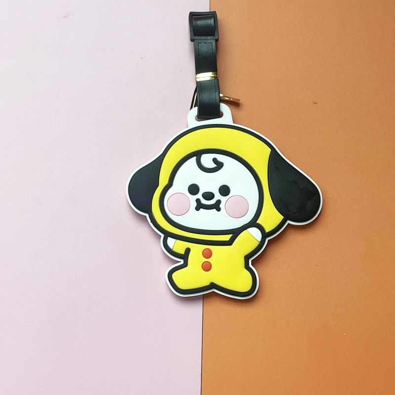 Anime Cosplay Girl Name - ป้ายติดกระเป๋าเดินทางลายการ์ตูน BT21 น่ารัก ป้ายชื่อโทรศัพท์ ป้ายชื่อ ป้องกันการสูญหาย