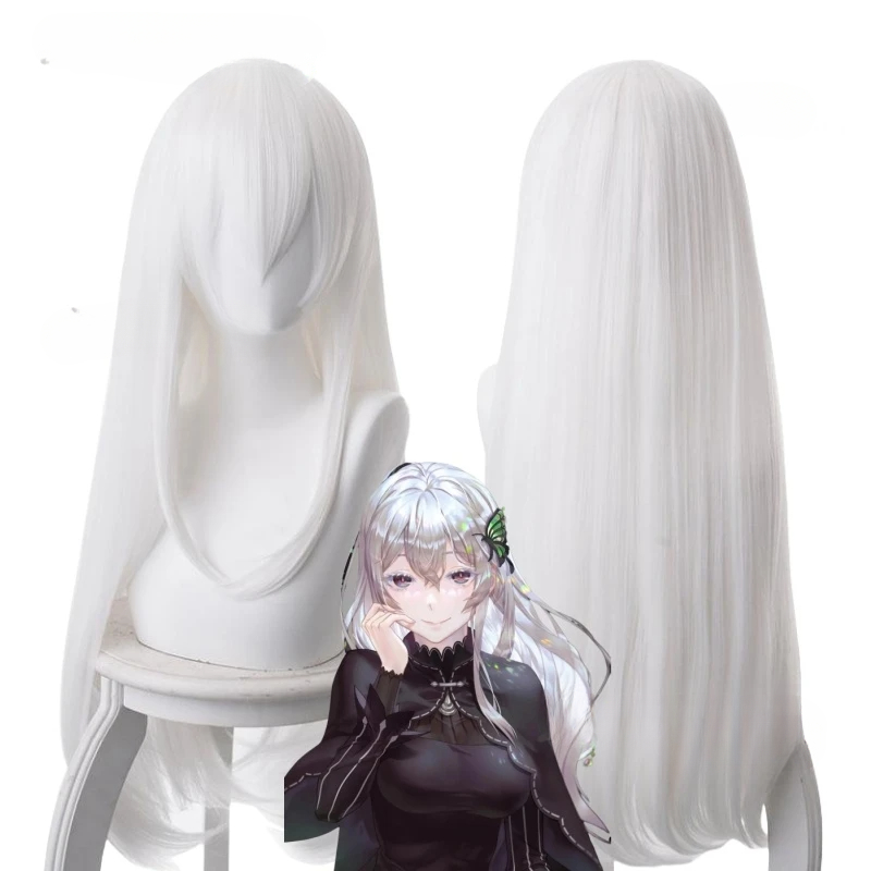 Cosplay Anime White Hair - RE: ZERO ชีวิตเริ่มต้นในอีกโลกหนึ่ง Echidna คอสเพลย์วิกผม Boku