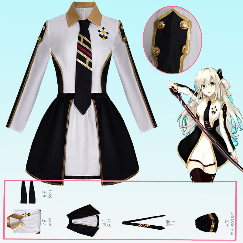 Anime Cosplay Maid - อะนิเมะสตรีเครื่องแต่งกายคอสเพลย์ชุด Sky Striker Ace Raye ชุดแม่บ้านชุด