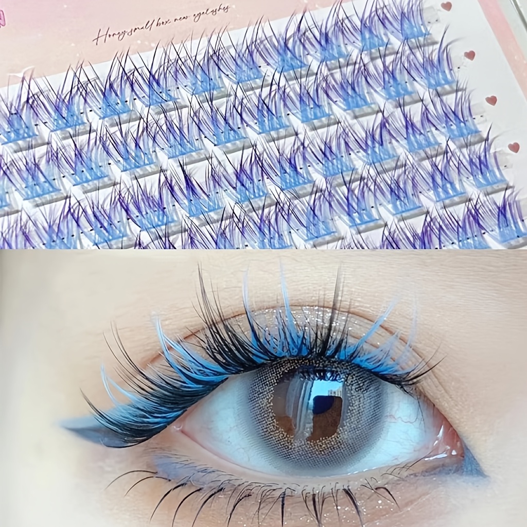 Anime Cosplay Lashes - ขนตาปลอม Mixiaohe สีสันสดใส 60 ช่อ ติดง่าย