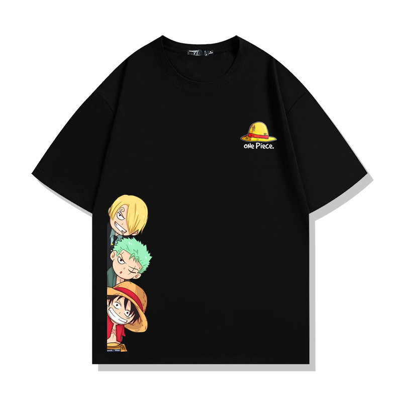 One Piece Straw Hat - เสื้อยืดลายวันพีซ หมวกฟางโจรสลัด รุ่นยูนิเซ็กซ์ ฤดูร้อน 2026 ลายอนิเมะยอดนิยม
