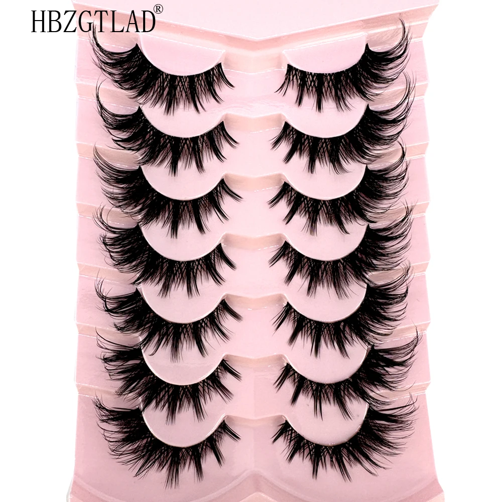 Anime Cosplay Lashes - 7/8PairsCat Eye Eyelashes มังงะขนตา 3D Clear