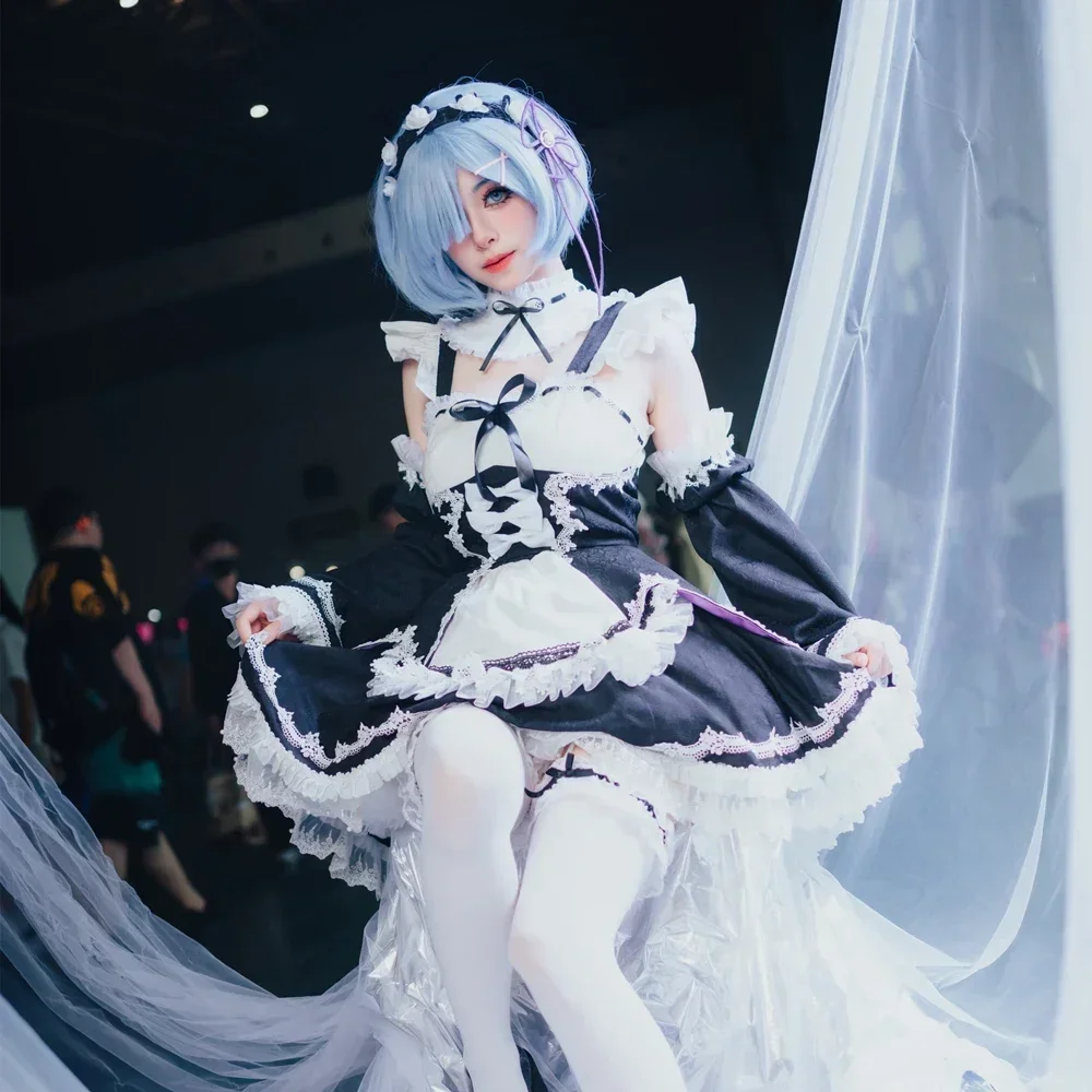 ใหม่อะนิเมะเมดเรมคอสเพลย์เครื่ - Re Zero Rem Wig บทวิจารณ์และราคา