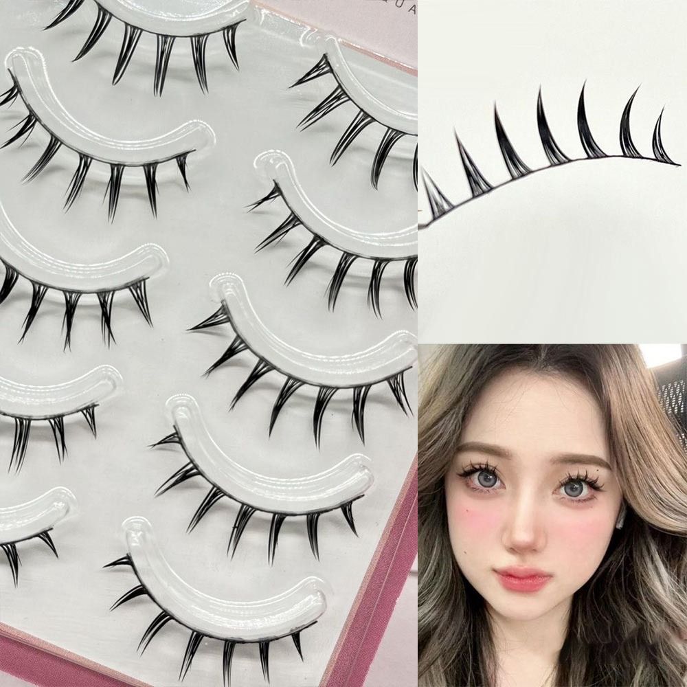 Faux Mink ขนตาปลอม 5 คู่แพ็ค D - Anime Cosplay Lashes บทวิจารณ์และราคา