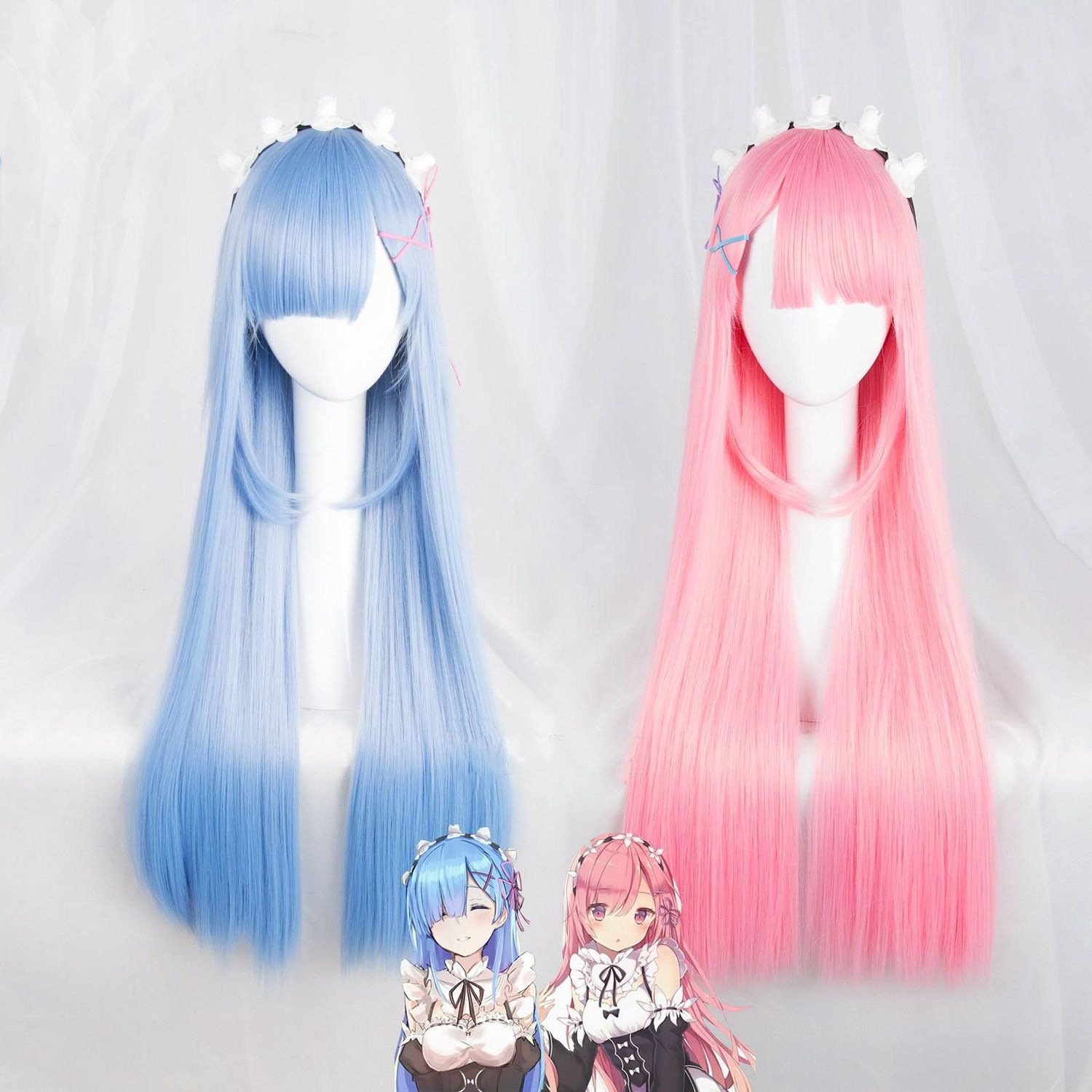 วิกผมคอสเพลย์เรซีโร่ ราม&เร็มร - Re Zero Rem Wig บทวิจารณ์และราคา