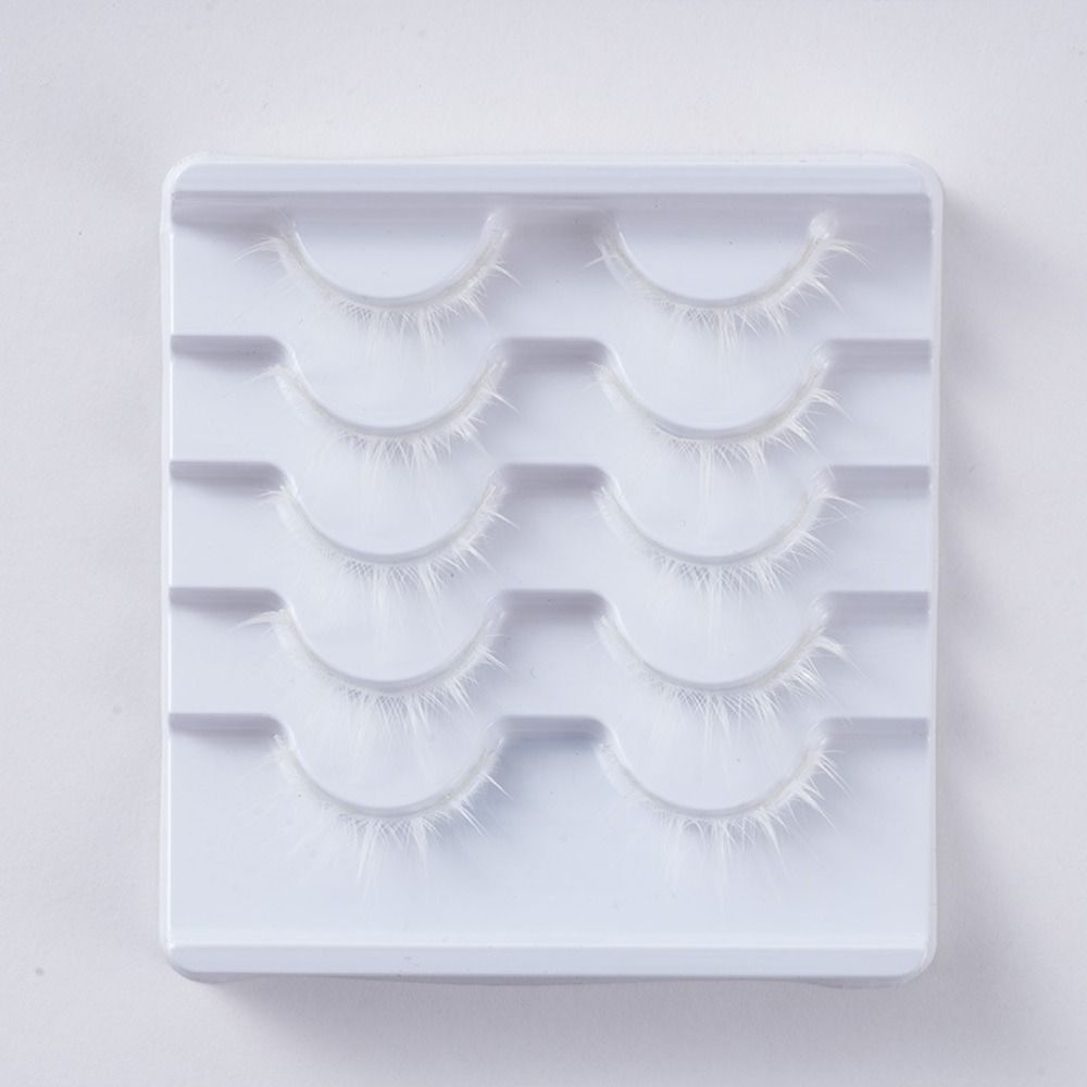 สีขาวสีขาวอะนิเมะขนตาสไตล์ญี่ป - Anime Cosplay Lashes บทวิจารณ์และราคา