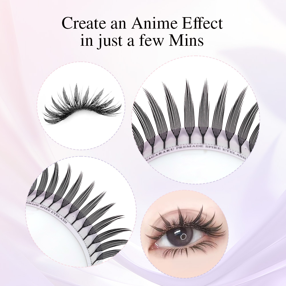 NAGARAKU Premade Spire Eyelash - Anime Cosplay Lashes บทวิจารณ์และราคา