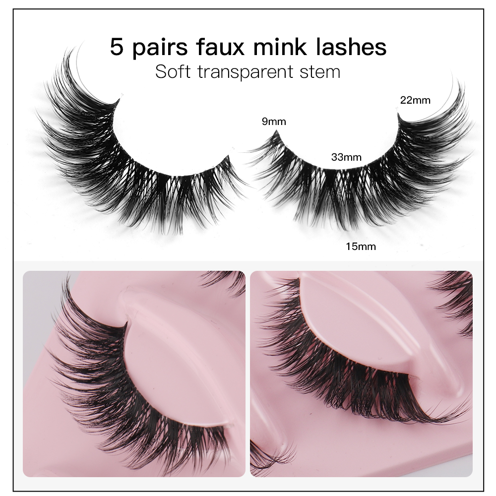 ขนตาปลอมแบบตาแมว 5 คู่ ขนตาปลอ - Anime Cosplay Lashes บทวิจารณ์และราคา
