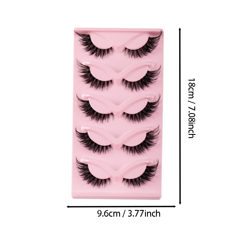 ขนตาปลอมแบบตาแมว 5 คู่ ขนตาปลอ - Anime Cosplay Lashes บทวิจารณ์และราคา