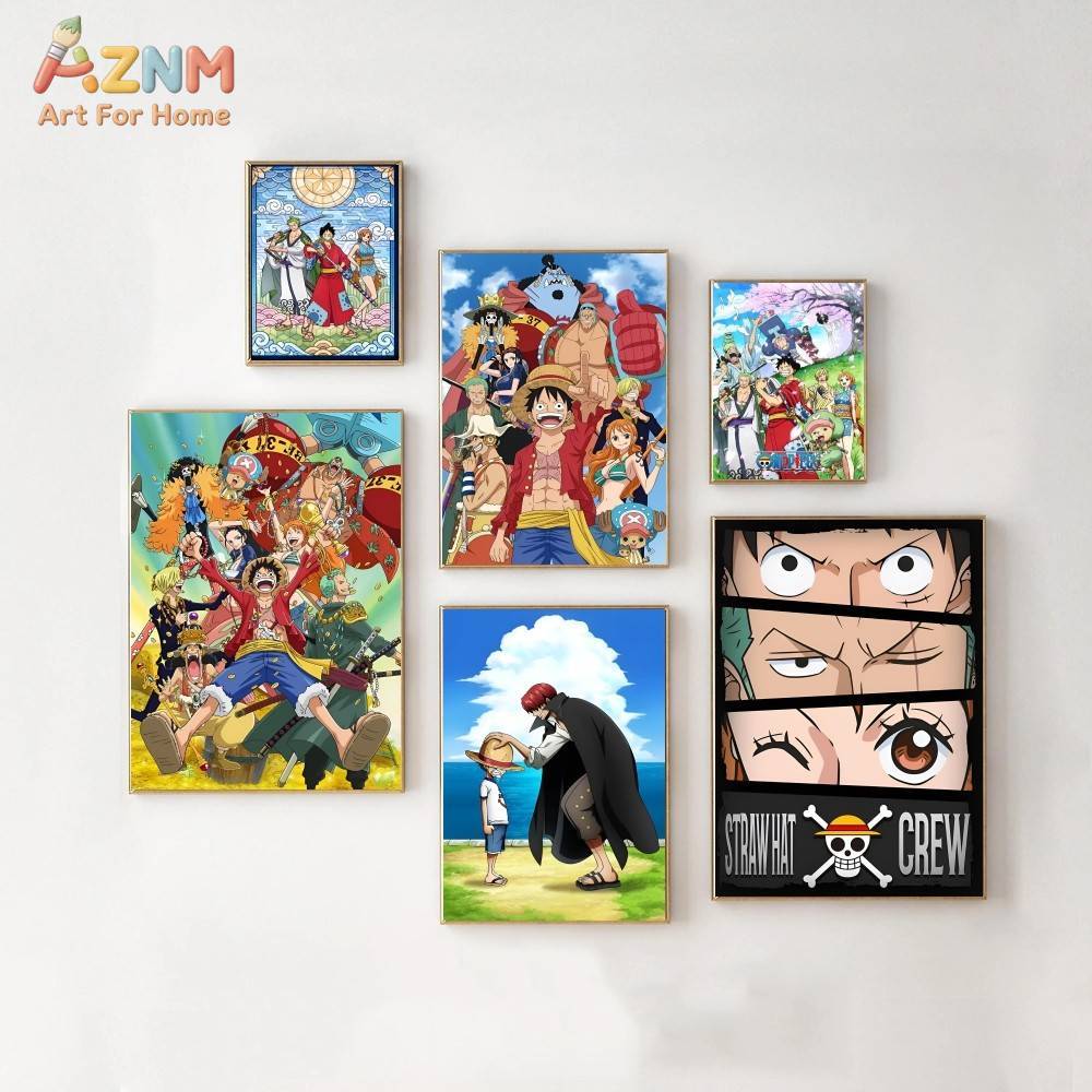 AZNM วันพีช ภาพพิมพ์บนผ้าใบแบบ - One Piece Straw Hat บทวิจารณ์และราคา