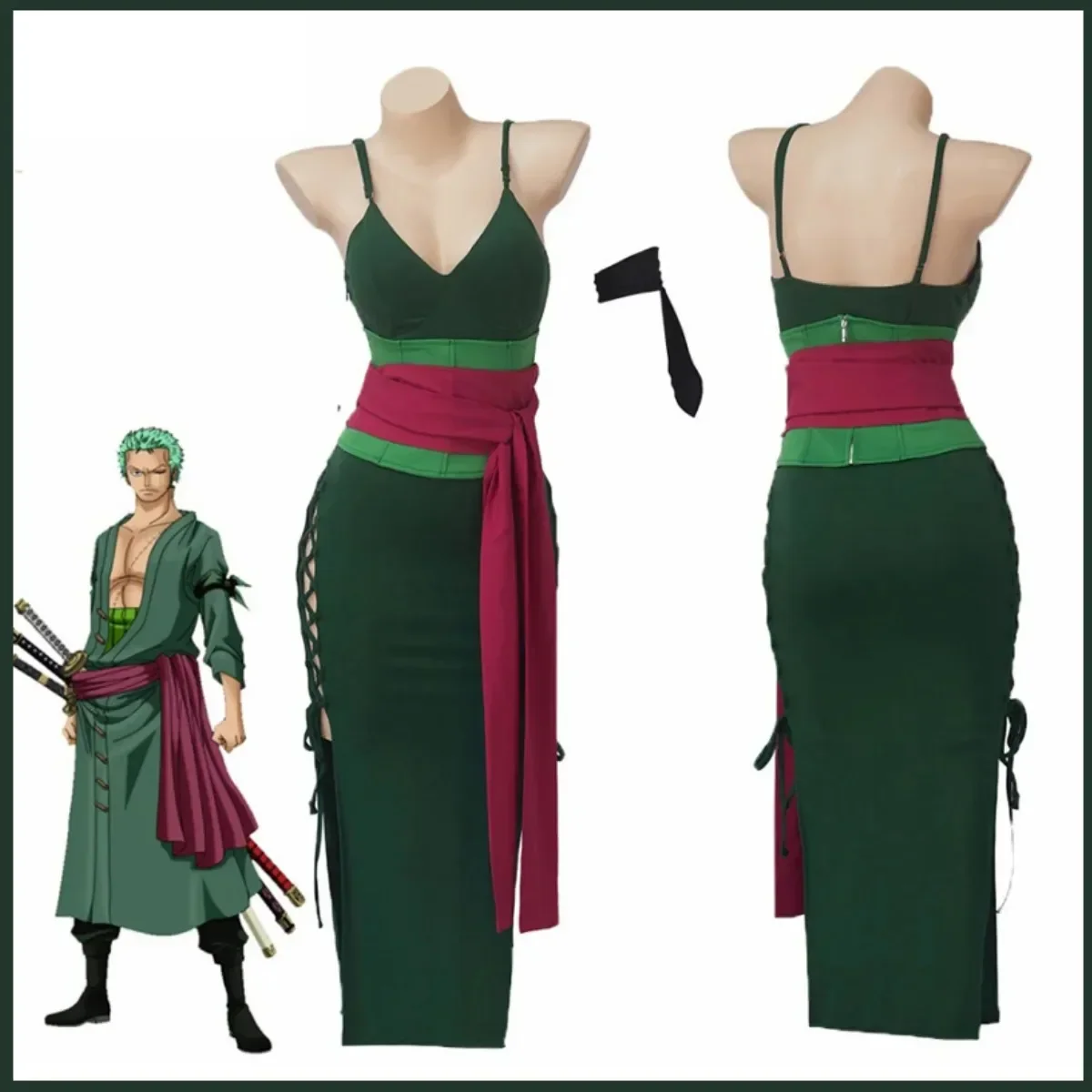ชุดคอสเพลย์อนิเมะโรโรโนอา โซโล - Anime Zoro Cosplay Female บทวิจารณ์และราคา