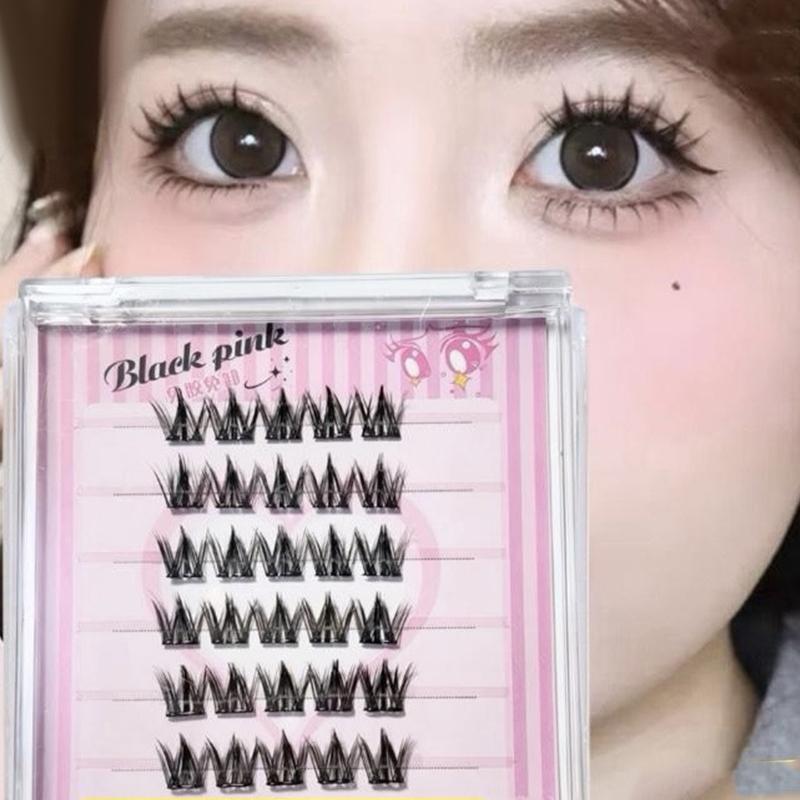 ขนตาปลอมแบบแบ่งส่วน 6 แถว สไตล - Anime Cosplay Lashes บทวิจารณ์และราคา