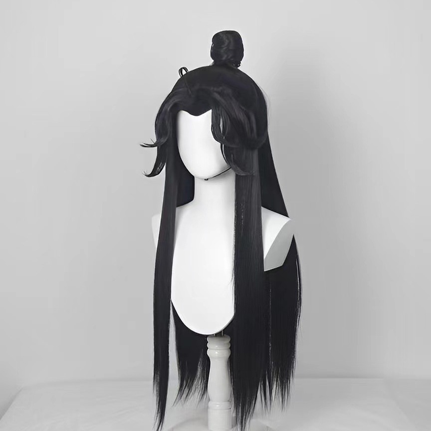 วิกผมยาวตรงสีดำสำหรับฮาโลวีน ว - Anime Cosplay Long Hair บทวิจารณ์และราคา