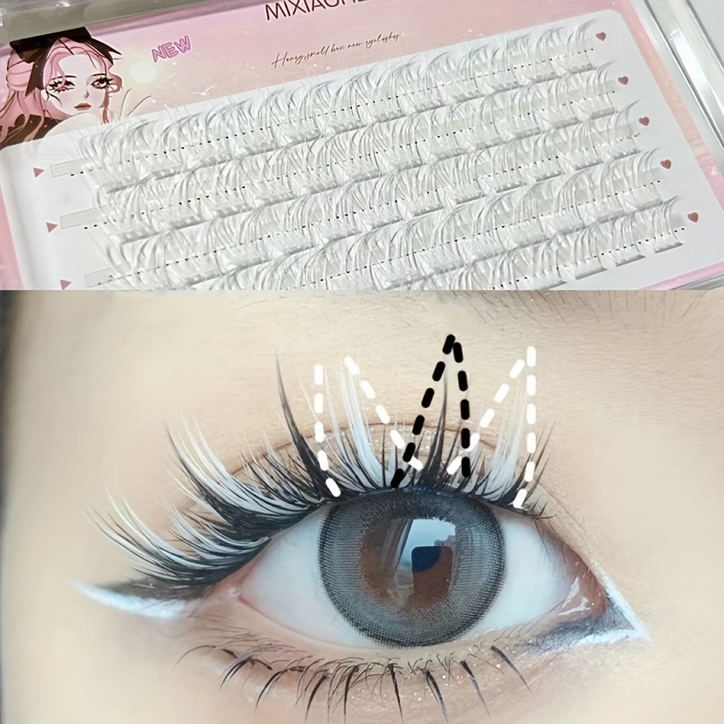 ขนตาปลอม Mixiaohe สีสันสดใส 60 - Anime Cosplay Lashes บทวิจารณ์และราคา