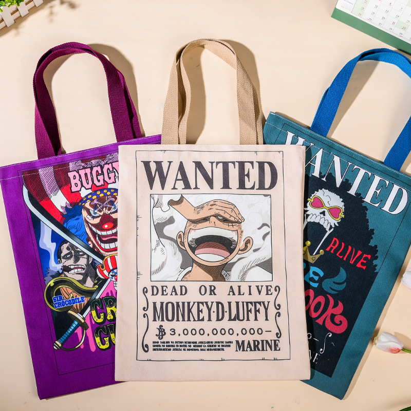 กระเป๋าผ้าแคนวาสลายอนิเมะวันพี - One Piece Straw Hat บทวิจารณ์และราคา