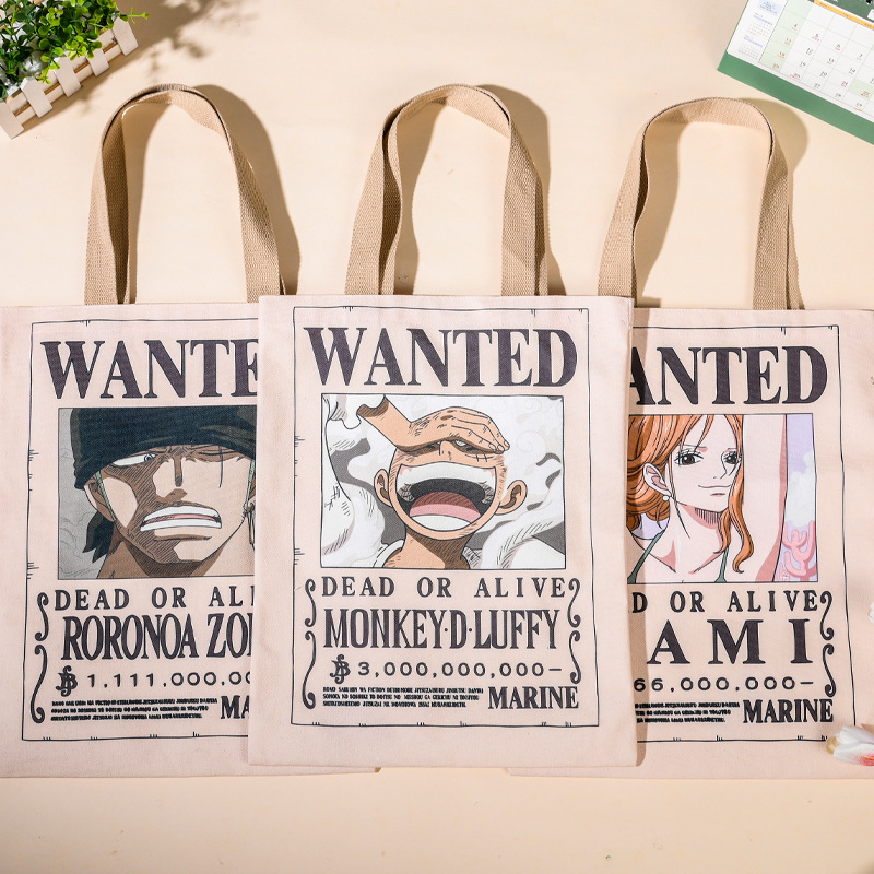 กระเป๋าผ้าแคนวาสลายอนิเมะวันพี - One Piece Straw Hat บทวิจารณ์และราคา