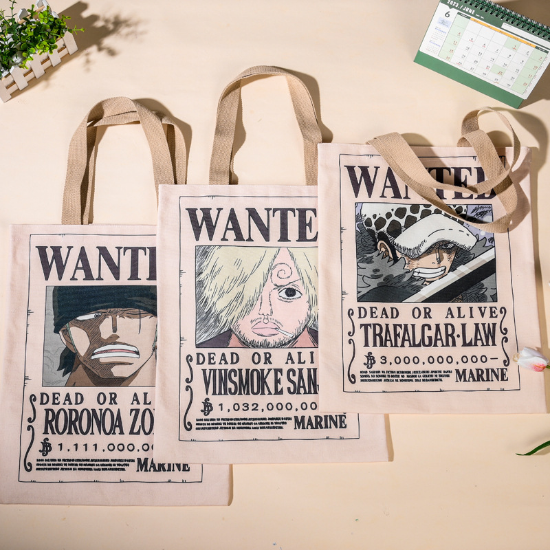 กระเป๋าผ้าแคนวาสลายอนิเมะวันพี - One Piece Straw Hat บทวิจารณ์และราคา