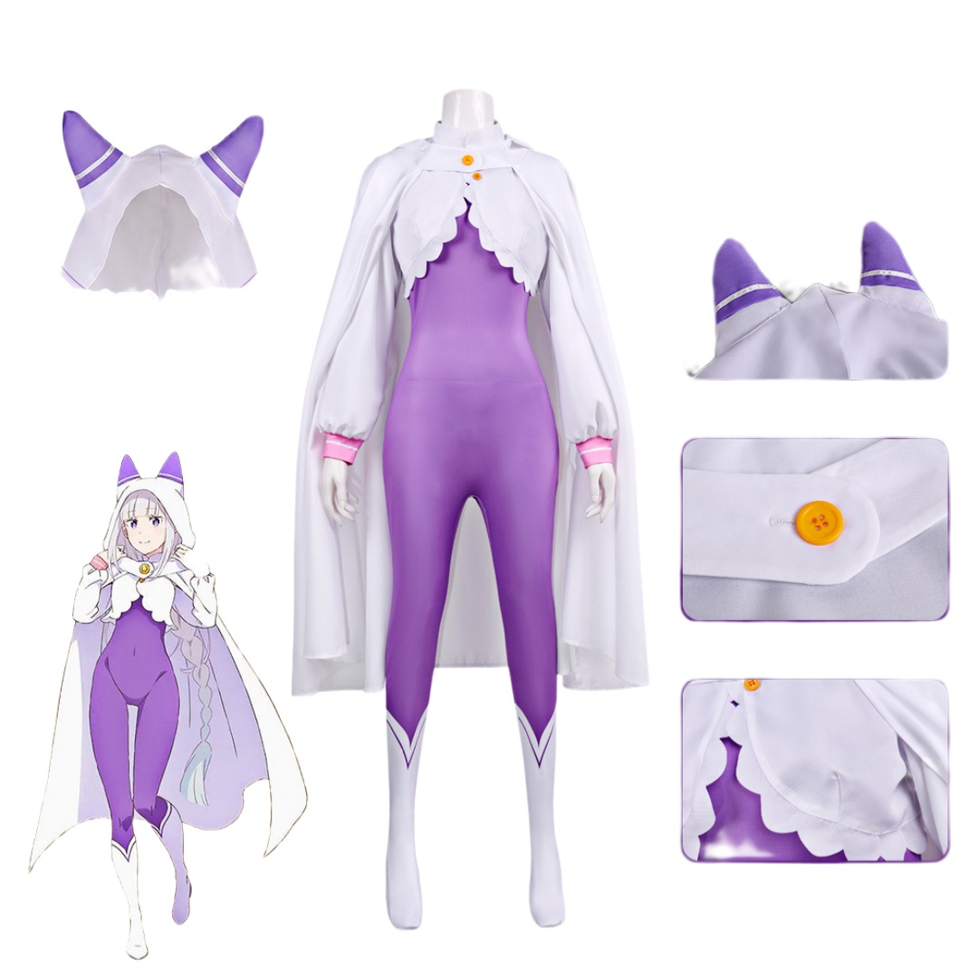 ชุดคอสเพลย์เรเซโร่ เอมิเลีย พร - Anime Cosplay Re Zero บทวิจารณ์และราคา