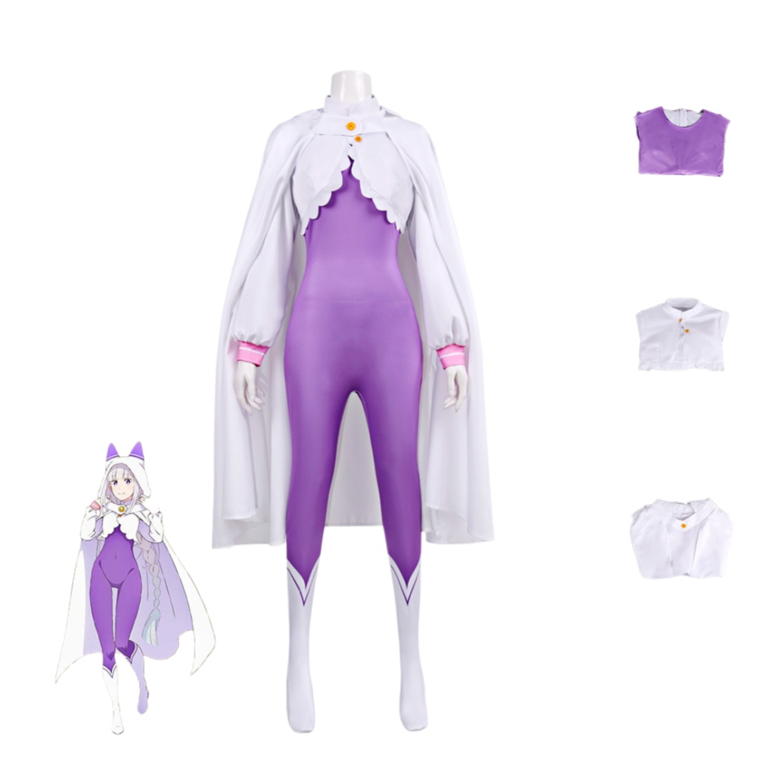 ชุดคอสเพลย์เรเซโร่ เอมิเลีย พร - Anime Cosplay Re Zero บทวิจารณ์และราคา
