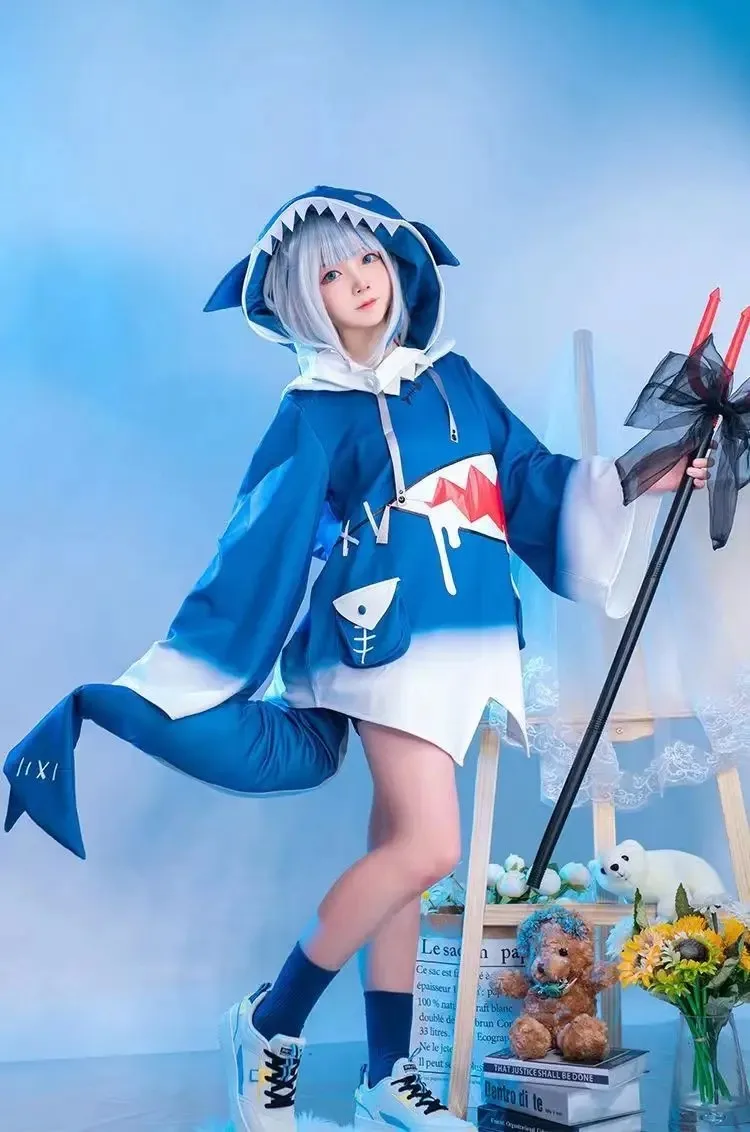 ชุดคอสเพลย์ Gawr Gura จาก Holo - Anime Cosplay Youtube บทวิจารณ์และราคา