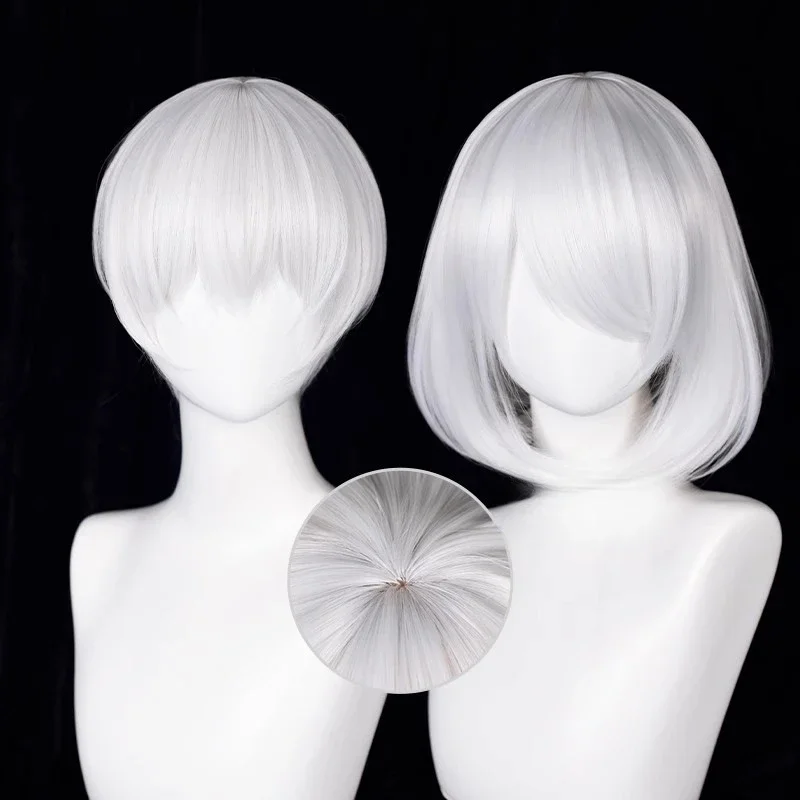 อะนิเมะ 9S คอสเพลย์วิกผม 2b วิ - Cosplay Anime White Hair บทวิจารณ์และราคา
